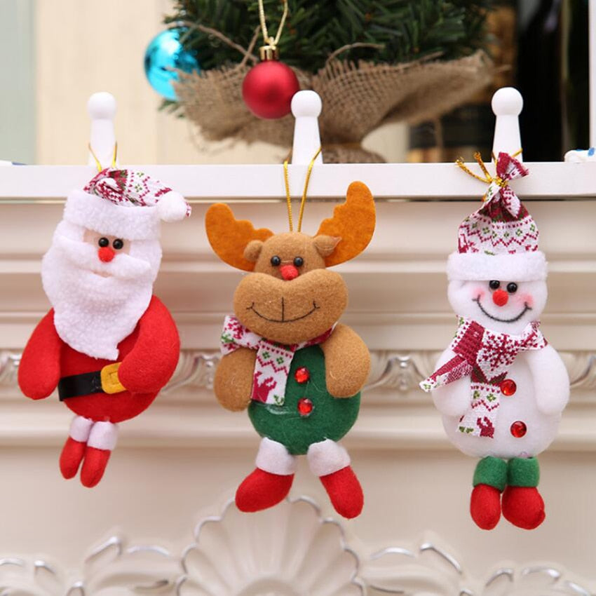 Merry Christmas Ornaments Christmas Gift Santa Claus Snowman Tree Toy Doll Hang Decorations for home Enfeites De Natal
