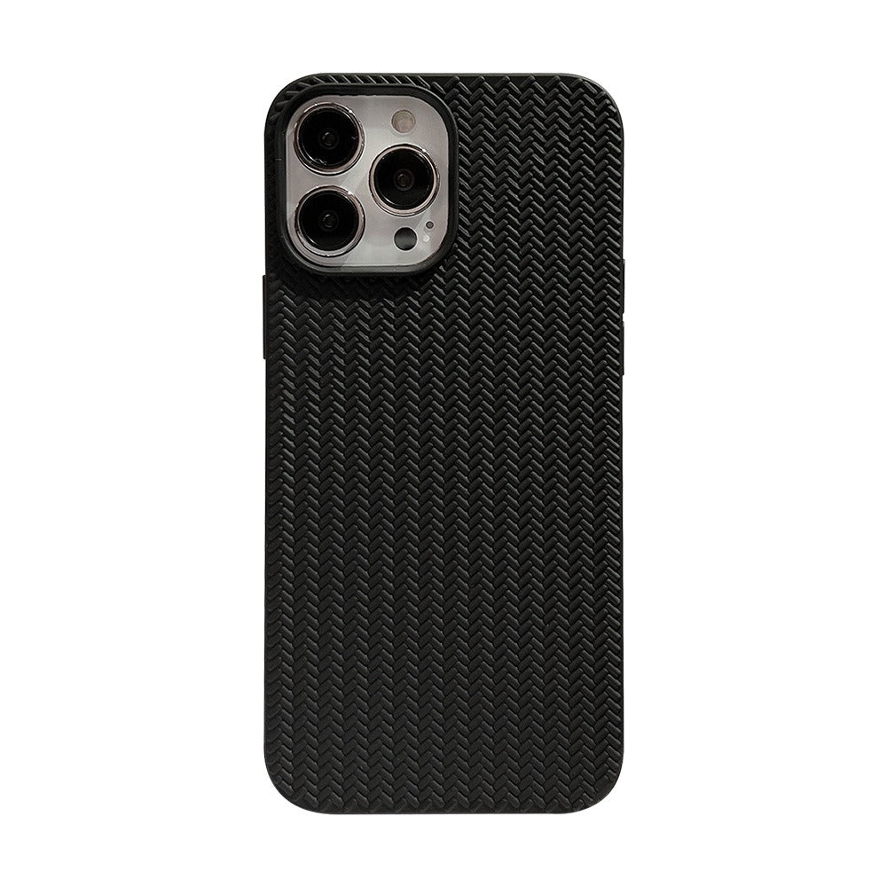 Simple and advanced 13 suitable for iPhone 14 iPhone case 14 Pro Max weaving 15 Knitted pattern X Solid color 11
