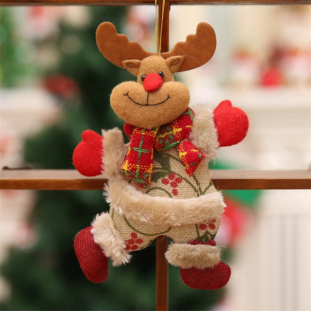Merry Christmas Ornaments Christmas Gift Santa Claus Snowman Tree Toy Doll Hang Decorations for home Enfeites De Natal