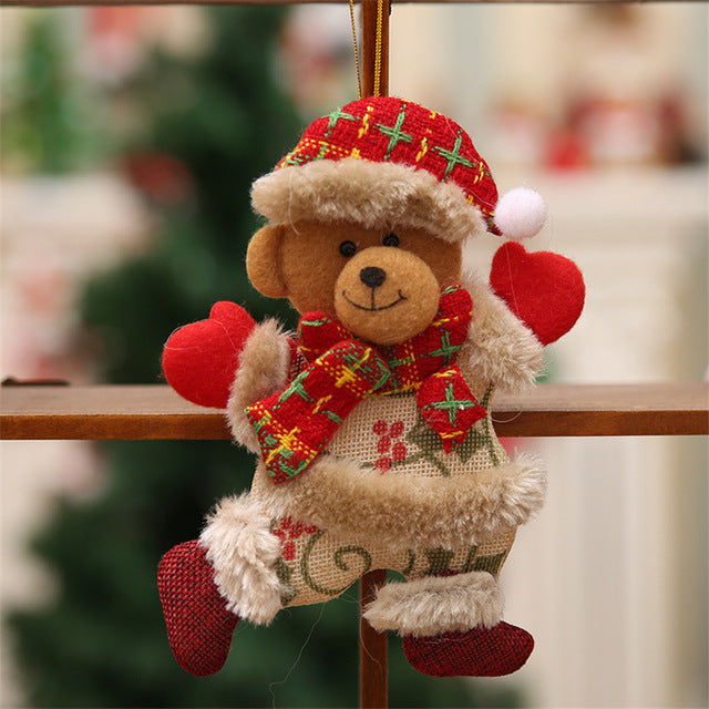 Merry Christmas Ornaments Christmas Gift Santa Claus Snowman Tree Toy Doll Hang Decorations for home Enfeites De Natal