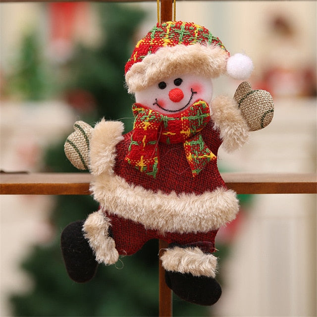 Merry Christmas Ornaments Christmas Gift Santa Claus Snowman Tree Toy Doll Hang Decorations for home Enfeites De Natal