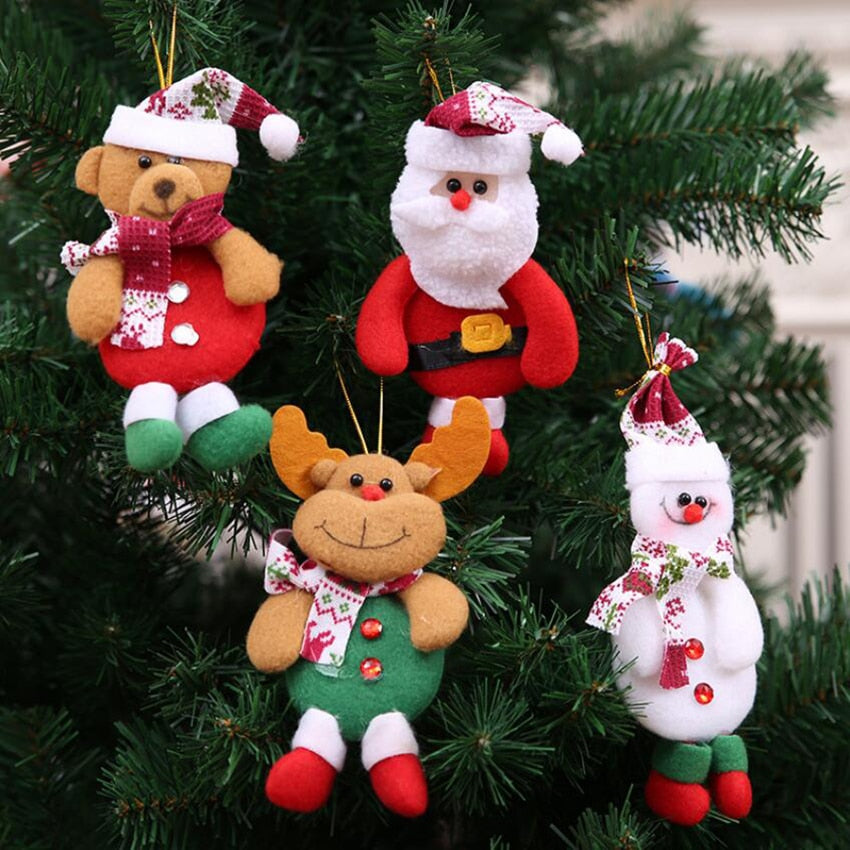 Merry Christmas Ornaments Christmas Gift Santa Claus Snowman Tree Toy Doll Hang Decorations for home Enfeites De Natal